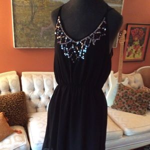 Black sheer dress w Sequin front